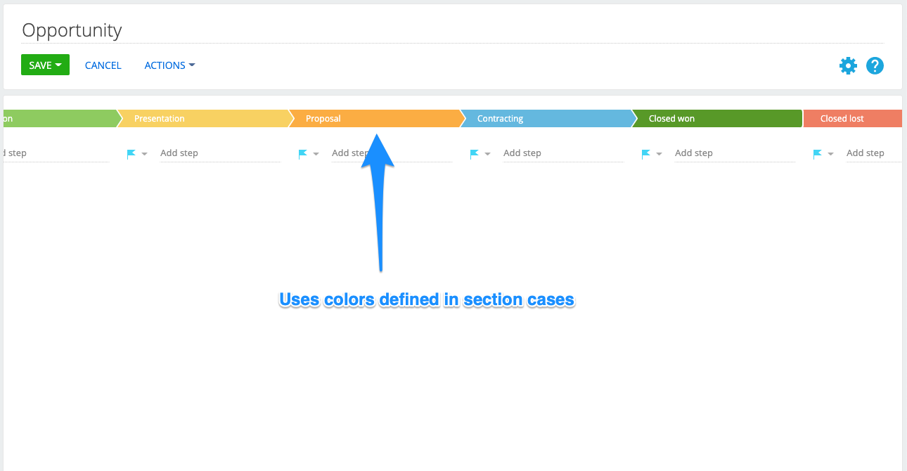 Case stage color coding for Creatio | Creatio Marketplace