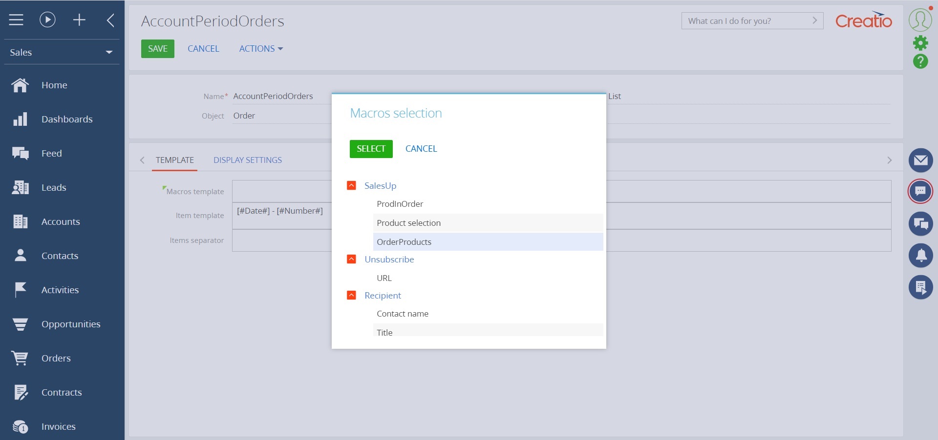 SalesUp Enhanced template macros for Creatio Creatio Marketplace