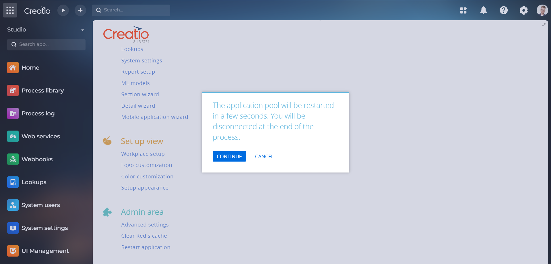 Maintenance tools for creatio creatio marketplace