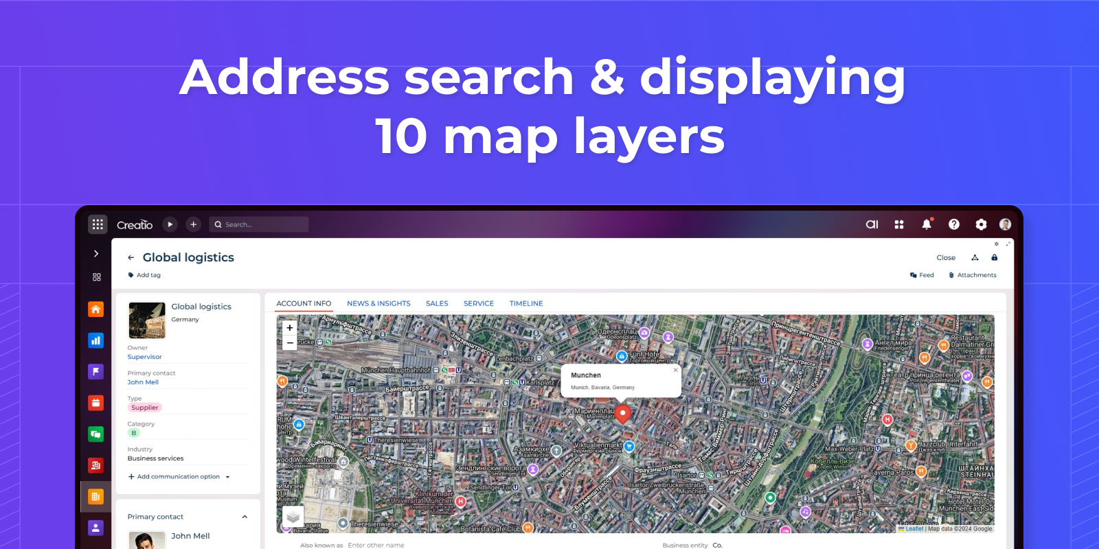 Syntech Map for Creatio | Creatio Marketplace